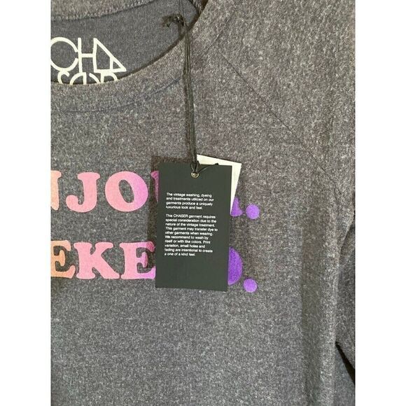 New Chaser Bonjour Weekend Graphic Tee Woman's Small - Picture 8 of 12